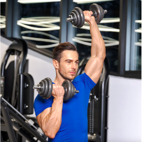 Гантель  Gymtek 2 x 10 кг чугун - фото №9